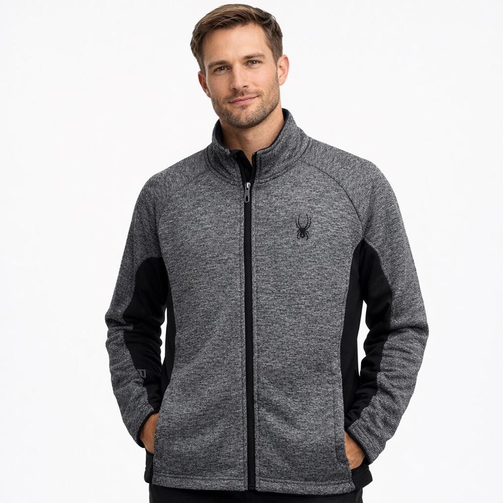 Spyder Full Zip Fleece Jacket | Men’s Medium | Performance Stretch Mid-Layer